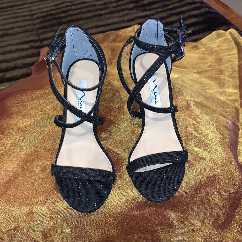 Women's Black Strappy Sandals